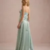 VESTIDO DE FESTA T.Q.C CORSET COM FAIXA LAÇO IVANA - VERDE MENTA