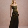 VESTIDO DE FESTA NICOLE DECOTE CORAÇÃO - VERDE OLIVA