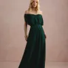 VESTIDO BIA OFF SHOULDER CHIFFON - VERDE EUCALIPTO