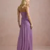 VESTIDO DE FESTA ALICE MICROTULE COM CAPA - LILÁS