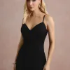 VESTIDO LONGO LIVIA PLISSADO - PRETO