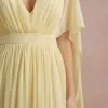 VESTIDO DE FESTA ANGELINA MANGA CAPA - AMARELO