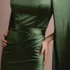 VESTIDO DE FESTA AURA SAIA TRANSPASSADA - VERDE OLIVA