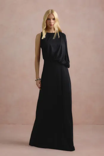 VESTIDO DE FESTA FILIPINAS JERSEY - PRETO