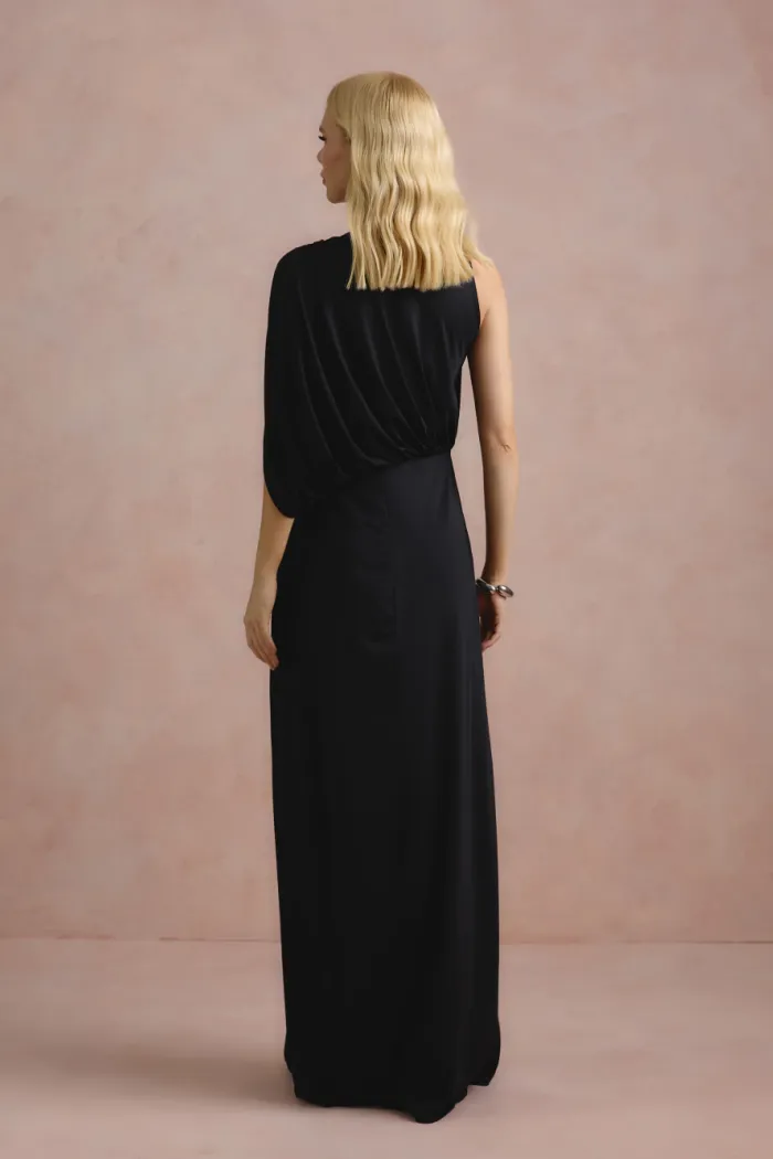 VESTIDO DE FESTA FILIPINAS JERSEY - PRETO