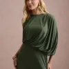 VESTIDO DE FESTA FILIPINAS JERSEY - VERDE OLIVA