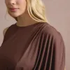 VESTIDO DE FESTA FILIPINAS JERSEY - MARROM