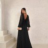 VESTIDO DE FESTA HELOISE RENDA MANGA LONGA - PRETO