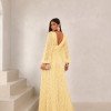 VESTIDO DE FESTA HELOISE RENDA MANGA LONGA - AMARELO