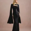 VESTIDO DE FESTA CAPA REMOVÍVEL RAVELLO - PRETO