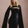 VESTIDO DE FESTA CAPA REMOVÍVEL RAVELLO - PRETO