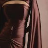 VESTIDO DE FESTA CAPA REMOVÍVEL RAVELLO - MARROM