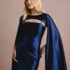 VESTIDO DE FESTA CAPA REMOVÍVEL RAVELLO - AZUL MARINHO