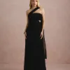 VESTIDO DE FESTA CECÍLIA CHIFFON CAPA OMBRO - PRETO