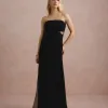 VESTIDO DE FESTA CECÍLIA CHIFFON CAPA OMBRO - PRETO