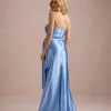 VESTIDO DE FESTA ELLEN CREPE PRADA - AZUL SERENITY