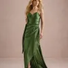 VESTIDO DE FESTA ELLEN CREPE PRADA - VERDE OLIVA