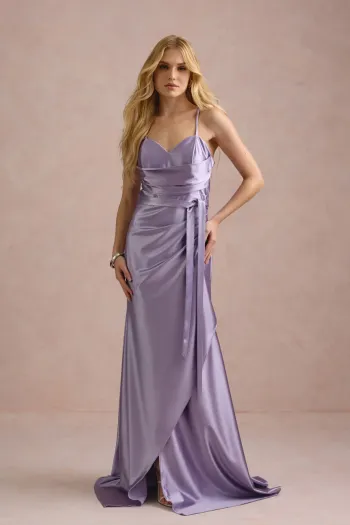 VESTIDO DE FESTA ELLEN CREPE PRADA - LILÁS