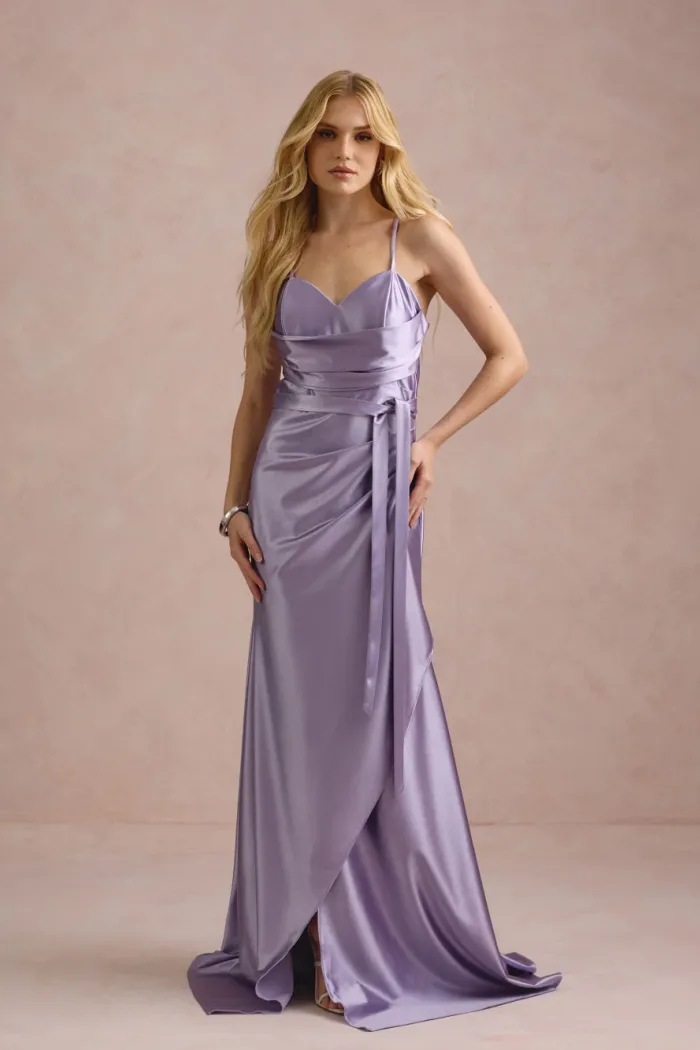 VESTIDO DE FESTA ELLEN CREPE PRADA - LILÁS