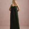VESTIDO LONGO FIORELLA FAIXA CHOKER - VERDE OLIVA