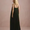 VESTIDO LONGO FIORELLA FAIXA CHOKER - VERDE OLIVA