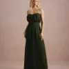VESTIDO LONGO FIORELLA FAIXA CHOKER - VERDE OLIVA