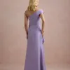 VESTIDO DE FESTA LORENA BABADOS UM OMBRO - LILÁS