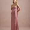 VESTIDO DE FESTA LUNA TULE LUREX CHOKER - ROSÉ