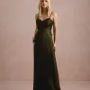 VESTIDO DE FESTA TANGARÁ PLISSADO - VERDE OLIVA