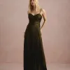 VESTIDO DE FESTA TANGARÁ PLISSADO - VERDE OLIVA
