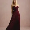 VESTIDO DE FESTA TANGARÁ PLISSADO - VINHO