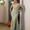 VESTIDO DE FESTA THAISE LAÇO OMBRO - VERDE OLIVA