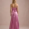 VESTIDO DE FESTA ÂNGELA CREPE ACETINADO - ROSA