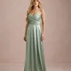 VESTIDO DE FESTA ÂNGELA CREPE ACETINADO - VERDE MENTA