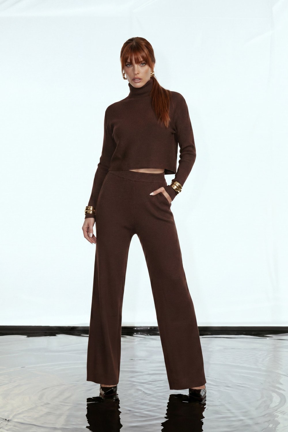 CONJUNTO KARINA ML MODAL GLAMOROUS - MARROM