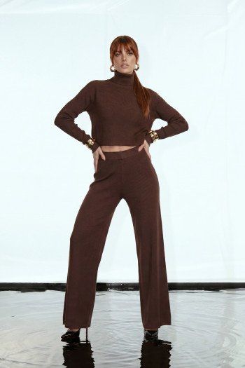 CONJUNTO KARINA ML MODAL GLAMOROUS - MARROM