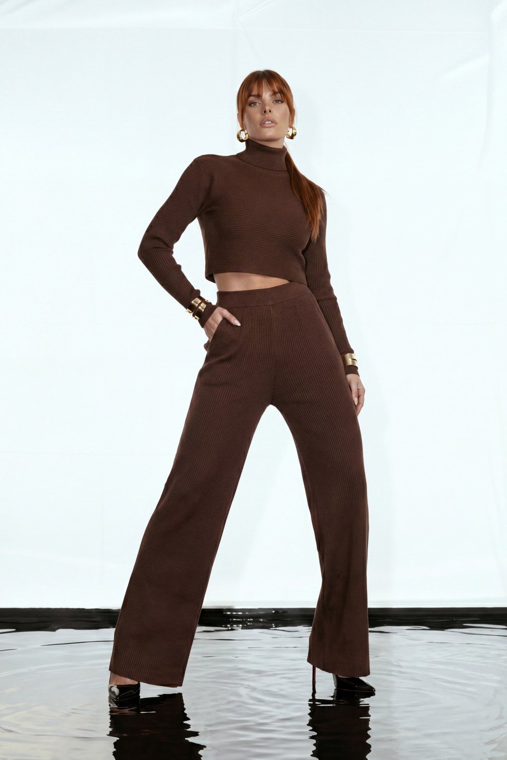 CONJUNTO KARINA ML MODAL GLAMOROUS - MARROM
