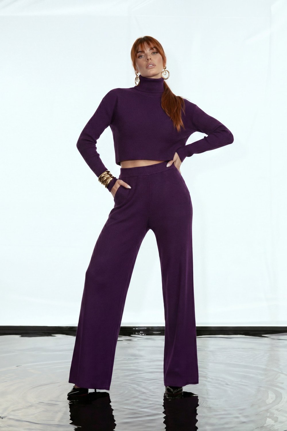 CONJUNTO KARINA ML MODAL GLAMOROUS - AZUL MARINHO