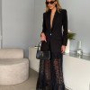 SAIA LONGA ELISA RENDA FINESSE - PRETO
