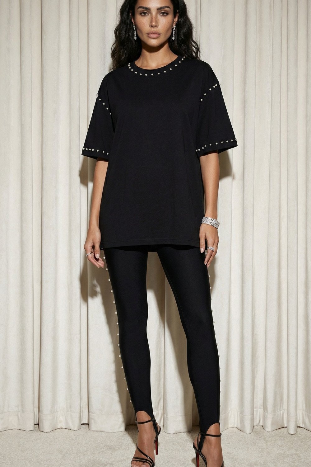 T-SHIRT OVER MALHA BASIC NOBLESSE - PRETO