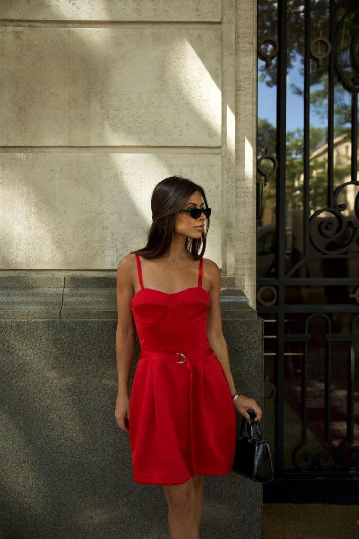 VESTIDO CURTO CORSET CELEBRATION - VERMELHO