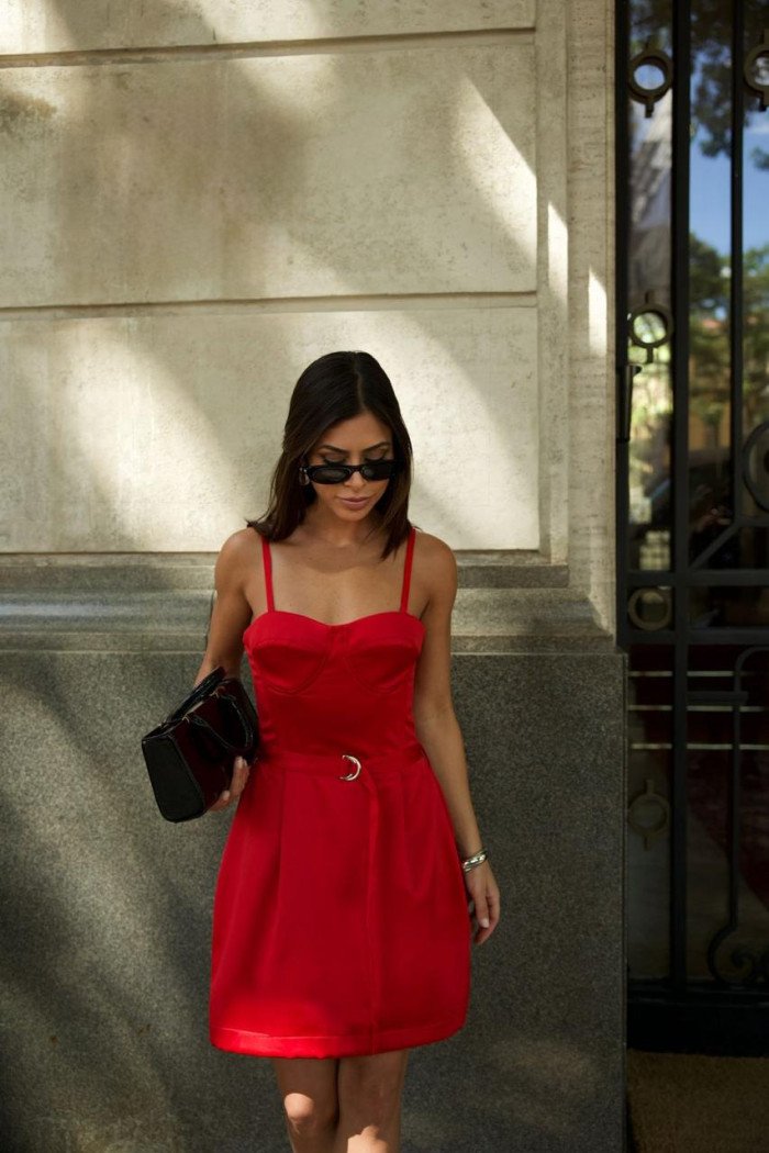 VESTIDO CURTO CORSET CELEBRATION - VERMELHO