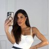 VESTIDO CURTO CORSET CELEBRATION - OFF WHITE