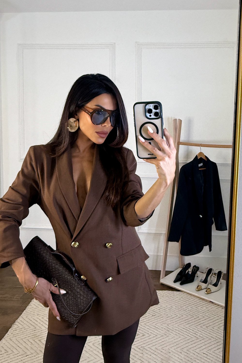 BLAZER LETICIA ALFAIATARIA FINESSE - MARROM