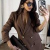 BLAZER LETICIA ALFAIATARIA FINESSE - MARROM