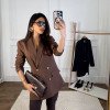 BLAZER LETICIA ALFAIATARIA FINESSE - MARROM
