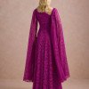VESTIDO MARILYN RENDA UM OMBRO COM CAPA - FÚCSIA