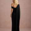 VESTIDO DE FESTA BEATRICE JERSEY UM OMBRO CAPA - PRETO