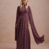VESTIDO MARILYN RENDA UM OMBRO COM CAPA - MARROM