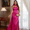 VESTIDO DE FESTA DANIELLA T.Q.C CREPE VOGUE - FÚCSIA